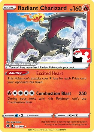 Radiant Charizard 20 - Prize Pack Series Cards Holofoil