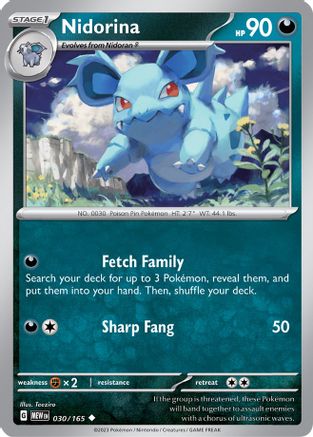 Nidorina 30 - SV Scarlet & Violet 151 Reverse Holofoil