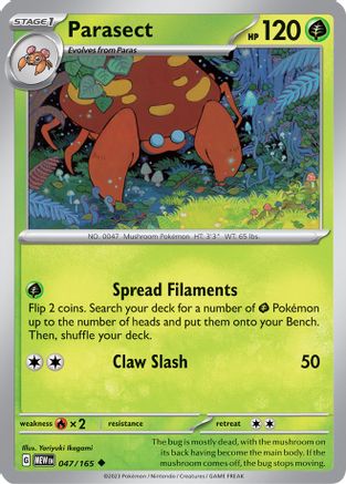 Parasect 47 - SV Scarlet & Violet 151 Reverse Holofoil