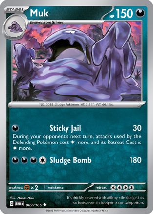 Muk 89 - SV Scarlet & Violet 151 Reverse Holofoil