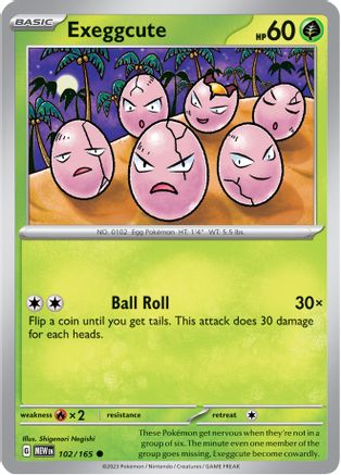 Exeggcute 102 - SV Scarlet & Violet 151 Reverse Holofoil