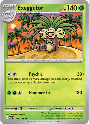 Exeggutor 103 - SV Scarlet & Violet 151 Reverse Holofoil