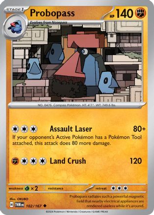 Probopass - 102/167 102 - SV06 Twilight Masquerade Reverse Holofoil
