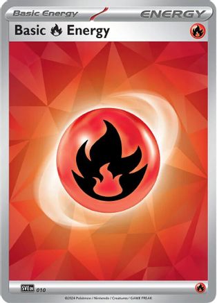 Basic Fire Energy 10 - SV07 Stellar Crown Holofoil