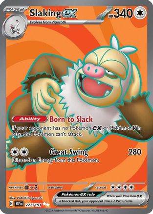 Slaking ex - 227/191 227 - SV08 Surging Sparks Holofoil