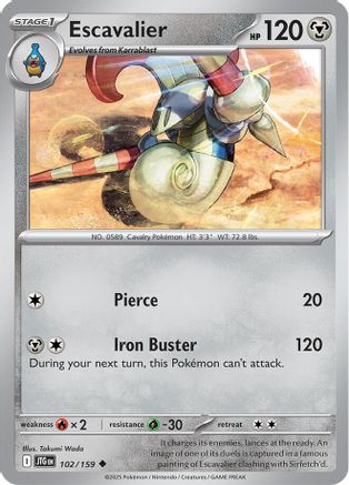 Escavalier 102 - SV09 Journey Together Reverse Holofoil