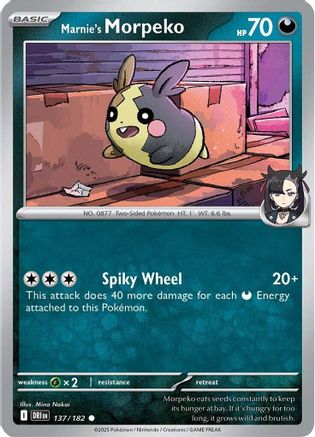 Marnie's Morpeko 137 - SV10 Destined Rivals