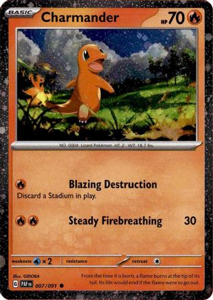 Charmander - 007/091 (Cosmos Holo) 7 - Miscellaneous Cards & Products Holofoil