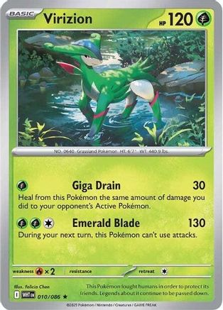 Virizion - 010/086 10 - SV White Flare Reverse Holofoil