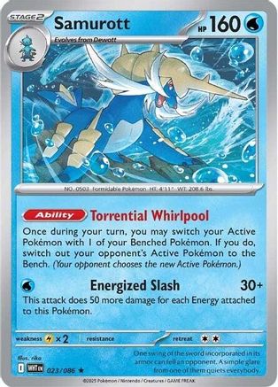 Samurott - 020/086 20 - SV White Flare Holofoil