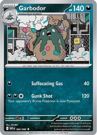 Garbodor - 057/086 57 - SV White Flare Reverse Holofoil