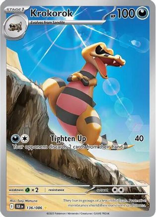 Krokorok - 142/086 142 - SV Black Bolt Holofoil