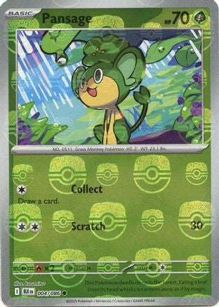 Pansage - 004/086 (Master Ball Pattern) 4 - SV Black Bolt Holofoil