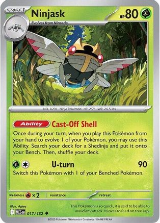 Ninjask - 017/132 17 - ME01 Mega Evolution
