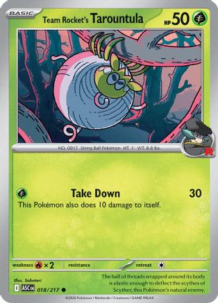 Team Rocket's Tarountula 18 - ME Ascended Heroes Reverse Holofoil