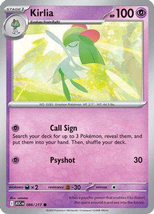 Kirlia 88 - ME Ascended Heroes Reverse Holofoil