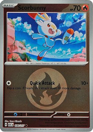 Scorbunny - 036/217 (Energy Symbol Pattern) 36 - ME Ascended Heroes Reverse Holofoil