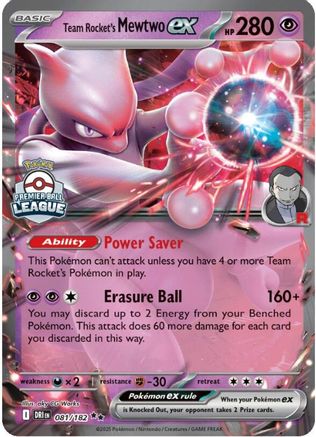 Team Rocket's Mewtwo ex 81 - League & Championship Cards Holofoil