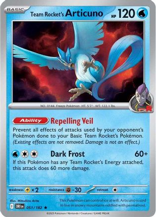 Team Rocket's Articuno - 051/182 (Non-Holo) 51 - Deck Exclusives