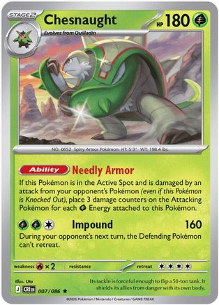 Chesnaught 7 - ME04 Chaos Rising Holofoil