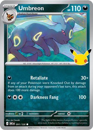 Umbreon 91 - ME 30th Celebration Holofoil