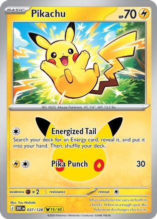 Pikachu - 037/128 37 - ME 30th Celebration Holofoil