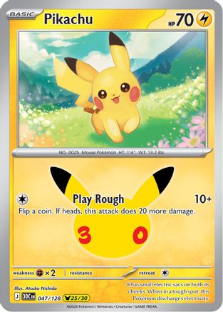 Pikachu - 047/128 47 - ME 30th Celebration Holofoil