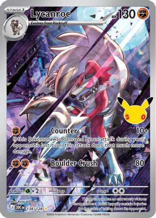 Lycanroc 138 - ME 30th Celebration Holofoil
