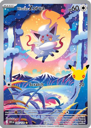 Hisuian Zorua 145 - ME 30th Celebration Holofoil
