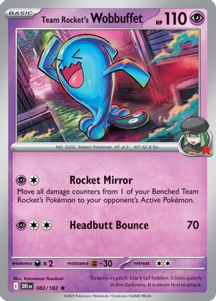 Team Rocket's Wobbuffet 82 - Deck Exclusives