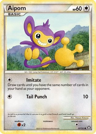 Aipom 55/102 - Triumphant Reverse Holofoil