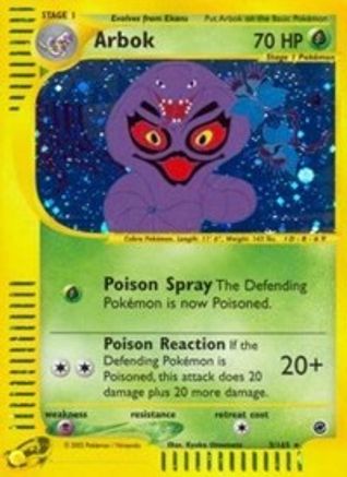 Arbok (3) 3/165 - Expedition Reverse Holofoil