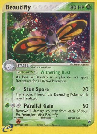 Beautifly 2/109 - Ruby and Sapphire Holofoil