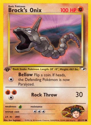 Brock's Onix (69) 69/132 - Gym Heroes 1st Edition