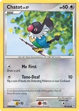 Chatot 74/130 - Diamond and Pearl