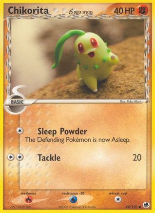 Chikorita (Delta Species) 44/101 - Dragon Frontiers Reverse Holofoil