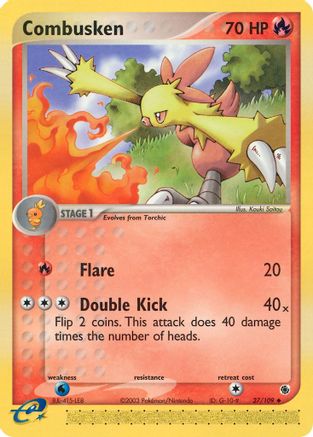 Combusken - 27/109 27/109 - Ruby and Sapphire Reverse Holofoil
