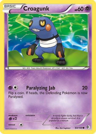 Croagunk (64) 64/149 - Boundaries Crossed Reverse Holofoil