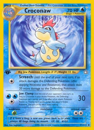 Croconaw (31) 31/111 - Neo Genesis Unlimited