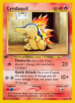 Cyndaquil (57) 57/111 - Neo Genesis 1st Edition