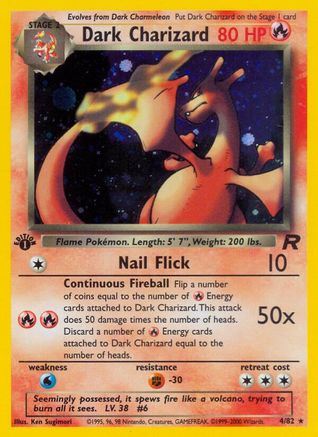 Dark Charizard (4) 4/82 - Team Rocket 1st Edition Holofoil