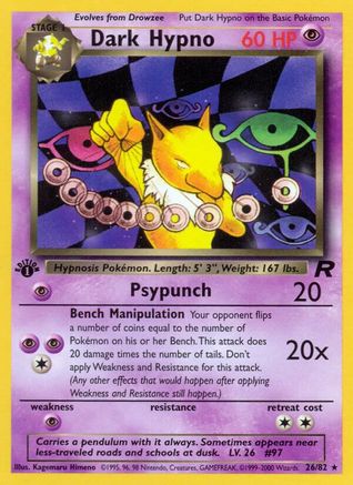 Dark Hypno (26) 26/82 - Team Rocket 1st Edition