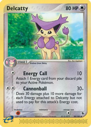 Delcatty - 29/109 29/109 - Ruby and Sapphire Reverse Holofoil