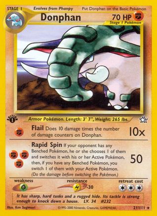 Donphan 21/111 - Neo Genesis Unlimited