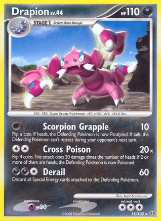 Drapion 15/100 - Stormfront Reverse Holofoil