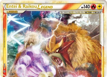 Entei & Raikou Legend (top) 90/95 - Unleashed Holofoil