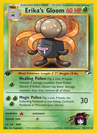 Erika's Gloom (45) 45/132 - Gym Heroes 1st Edition