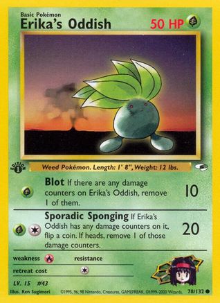 Erika's Oddish (78) 78/132 - Gym Heroes 1st Edition