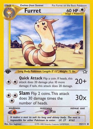 Furret 35/111 - Neo Genesis 1st Edition