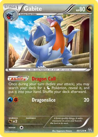 Gabite (89) 89/124 - Dragons Exalted Reverse Holofoil